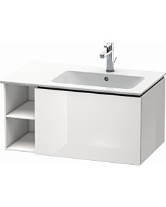 Duravit L-Cube meuble sous vasque LC619208585 82x48,1x40cm, 2000 coulissant, vasque à droite, blanc brillant