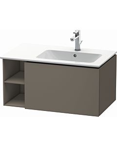 Duravit L-Cube vanity unit LC619209090 82x48.1x40cm, 2000 pull-out, basin on the right, flannel gray satin finish