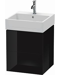Duravit L-Cube Waschtisch-Unterschrank LC627404040 48,4 x 45,9 cm, schwarz hochglanz, 2 Schubkästen, wandhängend