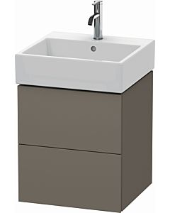 Duravit L-Cube Waschtisch-Unterschrank LC627409090 48,4 x 45,9 cm, flannel grey seidenmatt, 2 Schubkästen, wandhängend