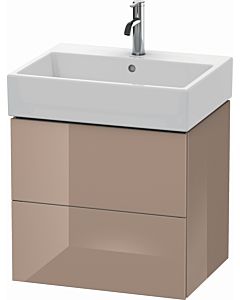 Duravit L-Cube Waschtisch-Unterschrank LC627508686 58,4x 45,9 cm, cappuccino hochglanz, 2 Schubkästen, wandhängend
