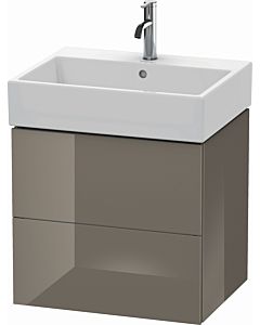 Duravit L-Cube Waschtisch-Unterschrank LC627508989 58,4x 45,9 cm, flannel grey hochglanz, 2 Schubkästen, wandhängend