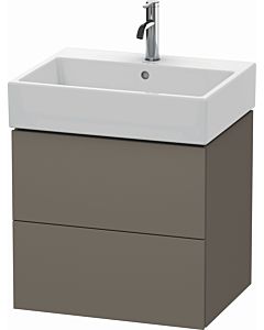Duravit L-Cube Waschtisch-Unterschrank LC627509090 58,4x 45,9 cm, flannel grey seidenmatt, 2 Schubkästen, wandhängend