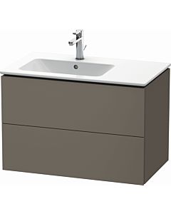Duravit L-Cube meuble sous vasque LC629109090 82x48,1x55cm, 2 tiroirs, vasque à gauche, gris flanelle finition satinée