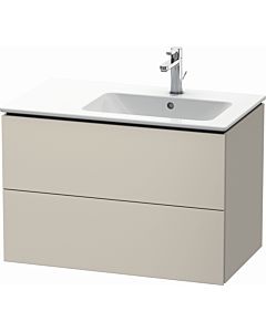 Duravit L-Cube vanity unit LC629209191 82x48.1x55cm, 2 drawers, basin on the right, matt taupe