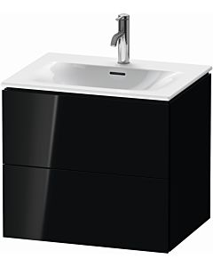 Duravit L-Cube Waschtisch-Unterschrank LC630504040 62 x 48,1 cm, schwarz hochglanz, 2 Schubkästen, wandhängend