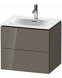 Duravit L-Cube Waschtisch-Unterschrank LC630508989 62 x 48,1 cm, flannel grey hochglanz, 2 Schubkästen, wandhängend