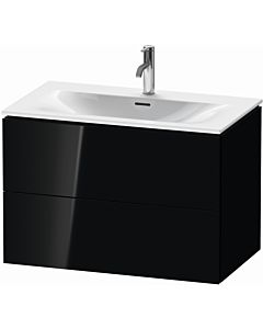 Duravit L-Cube Waschtisch-Unterschrank LC630704040 82 x 48,1 cm, schwarz hochglanz, 2 Schubkästen, wandhängend