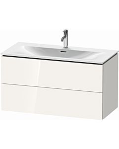 L-Cube Duravit vasque LC630802222 102 x 48, 2000 cm, blanc brillant, 2 tiroirs, suspendu