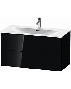 L-Cube Duravit vasque LC630804040 102 x 48, 2000 cm, noir brillant, 2 tiroirs, suspendu