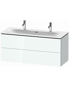 L-Cube Duravit vasque LC630908585 122 x 48, 2000 cm, blanc brillant, 2 tiroirs, suspendu