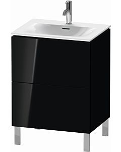 Duravit L-Cube Waschtisch-Unterschrank LC659504040 62 x 48,1 cm, schwarz hochglanz, 2 Auszüge, stehend