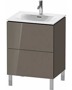 Duravit L-Cube Waschtisch-Unterschrank LC659508989 62 x 48,1 cm, flannel grey hochglanz, 2 Auszüge, stehend