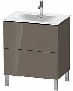Duravit L-Cube Waschtisch-Unterschrank LC659608989 72 x 48,1 cm, flannel grey hochglanz, 2 Auszüge, stehend