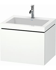 Duravit L-Cube vanity unit LC6916O1818 60 x48 cm, 2000 tap hole, matt white, 2000 pull-out