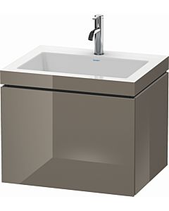 Duravit L-Cube vanity unit LC6916O8989 60 x48 cm, 2000 tap hole, flannel gray high gloss, 2000 pull-out