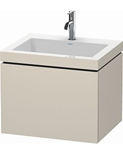 Duravit L-Cube vanity unit LC6916O9191 60 x48 cm, 2000 tap hole, matt taupe, 2000 pull-out