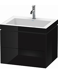 Duravit L-Cube vanity unit LC6926O4040 60 x48 cm, 2000 tap hole, black high gloss, 2 drawers