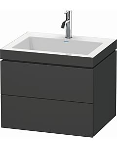 Duravit L-Cube vanity unit LC6926O4949 60 x48 cm, 2000 tap hole, graphite matt, 2 drawers