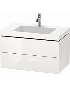 Duravit L-Cube vanity unit LC6927O2222 80 x 48 cm, 2000 tap hole, white high gloss, 2 drawers