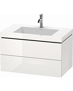 Duravit L-Cube vanity unit LC6927O8585 80 x 48 cm, 2000 tap hole, white high gloss, 2 drawers