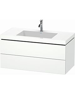 L-Cube Duravit vasque LC6928O1818 100 x 48 cm, trou pour robinet 2000 blanc mat, 2 tiroirs