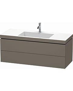 Duravit L-Cube vanity unit LC6929O9090 120 x 48 cm, 2000 tap hole, flannel gray silk matt, 2 drawers