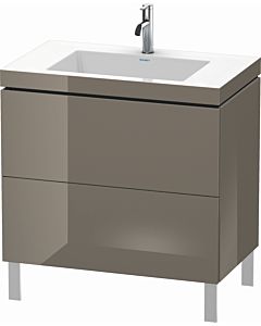 Duravit L-Cube vanity unit LC6937O8989 80 x 48 cm, match2 tap hole, flannel gray high gloss, 2 2000