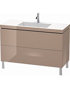 Duravit L-Cube vanity unit LC6939O8686 120 x 48 cm, 2000 tap hole, cappuccino high gloss, 2 pull-outs, floor-standing