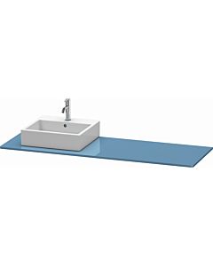 Duravit XSquare console XS060HL4747 160x55cm, with 1 cutout, left, Stone Blue high gloss