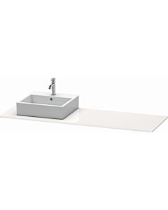 Duravit XSquare console XS060HL8585 160x55cm, with 1 cutout, left, white high gloss