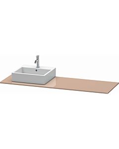 Duravit XSquare console XS060HL8686 160x55cm, with 1 cutout, left, cappuccino high gloss