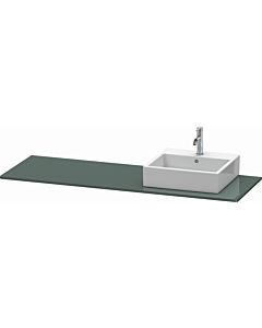 Duravit XSquare console XS060HR3838 160x55cm, with 2000 cutout, right, Dolomiti Grey high gloss