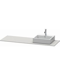 Duravit XSquare console XS060HR3939 160x55cm, with 2000 cutout, right, Nordic weiß