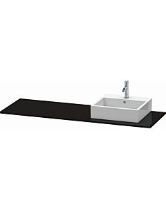 Duravit XSquare console XS060HR4040 160x55cm, with 2000 cutout, right, black high gloss