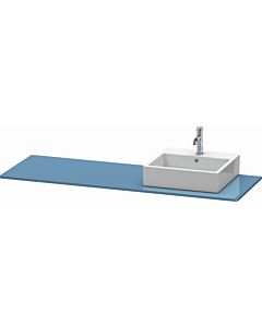 Duravit XSquare console XS060HR4747 160x55cm, with 2000 cutout, right, Stone Blue high gloss