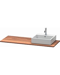 Duravit XSquare solid wood console XS061GR7777 140x55cm, with 1 cutout, right, American walnut