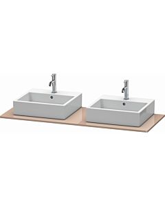 Duravit XSquare console XS063GB8686 140x55cm, with two cut-outs, cappuccino high gloss