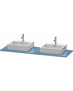 Duravit XSquare console XS063HB4747 160x55cm, with two cut-outs, stone Blue high gloss
