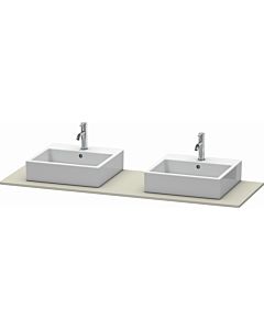 Duravit XSquare console XS063HB6060 160x55cm, with two cutouts, Taupe