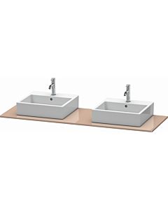 Duravit XSquare console XS063HB8686 160x55cm, with two cutouts, cappuccino high gloss