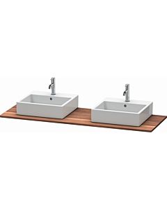 Duravit XSquare solid wood console XS064HB7777 160x55cm, with two cutouts, American walnut