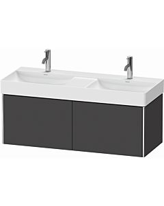 Duravit XSquare Meuble sous lavabo XS406404949 118,4x39,7x46cm, 2 tiroirs, graphite mat