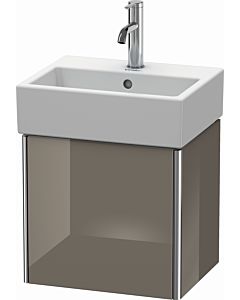 Duravit XSquare Duravit lavabo XS4090L8989 43,4x39,7x34cm, porte à gauche, Flannel Grey brillant