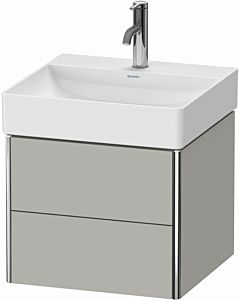 Duravit XSquare Meuble sous lavabo XS416000707 48,4x39,7x46cm, 2 tiroirs, gris béton mat