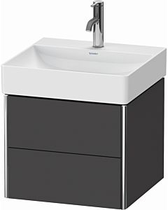 Duravit XSquare Meuble sous lavabo XS416004949 48,4x39,7x46cm, 2 tiroirs, graphite mat