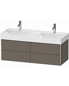 Duravit XSquare Meuble sous lavabo XS416409090 118,4x39,7x46cm, 4 tiroirs, Flannel Grey seidenmatt