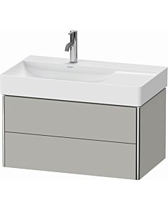 Duravit XSquare Meuble sous lavabo XS416800707 78,4x39,7x46cm, 2 tiroirs, béton gris mat