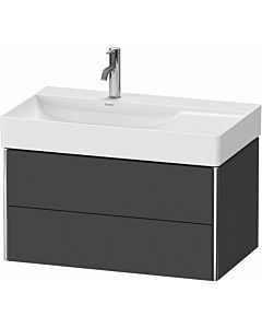 Duravit XSquare Meuble sous lavabo XS416804949 78,4x39,7x46cm, 2 tiroirs, graphite mat