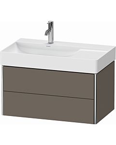 Duravit XSquare Meuble sous lavabo XS416809090 78,4x39,7x46cm, 2 tiroirs, Flannel Grey seidenmatt
